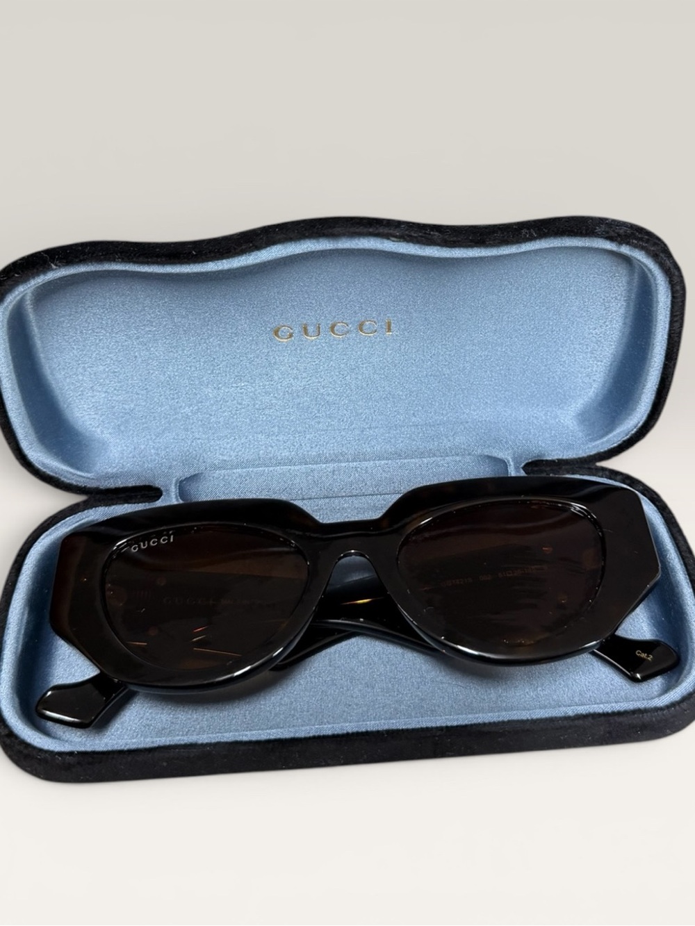 Gucci Tortoise Print Cat-Eye Sunglasses